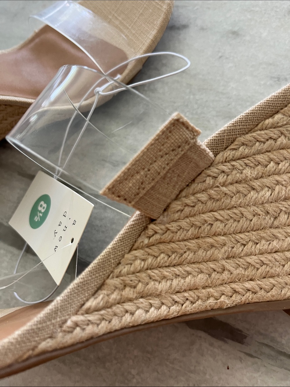 A New Day Ansel Transparent Strap Wedge Sandal in Natural - Picture 6 of 6
